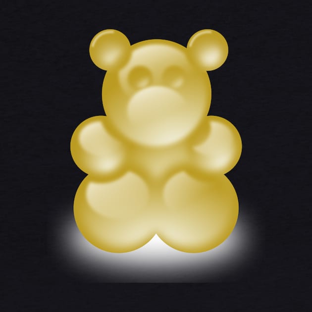 Gold gummy bear by MGuyerArt